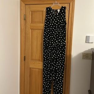 Chico's Black Jumpsuit with White Polka Dots